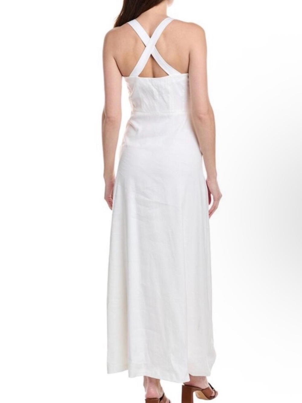 Theory White Maxi Halter Dress - Picture 2 of 4